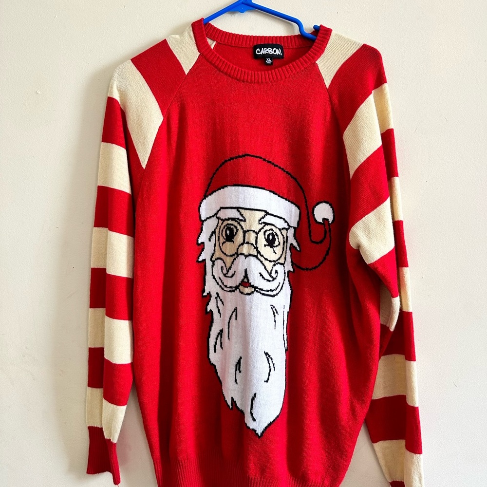 Carbon Christmas Santa Sweater Red,size L